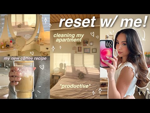 RESET W/ ME ???????? cleaning my apartment, productivity, packing, etc
