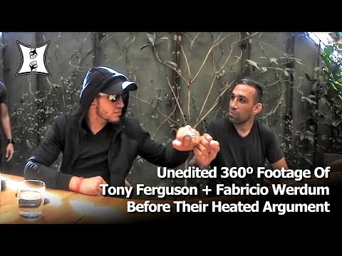 Unedited 360º Footage Of Tony Ferguson + Fabricio Werdum Before Argument At UFC 216 Media Lunch