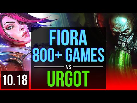 FIORA vs URGOT (TOP) | 2.0M mastery points, 5 early solo kills, 800+ games | NA Diamond | v10.18