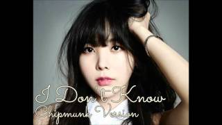 Raina (After School) - I Don't Know [Chipmunk Version]
