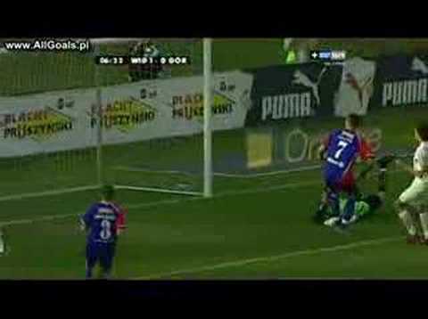 Widzew Łódź - Górnik Zabrze bramka na 1-0 Oziębała