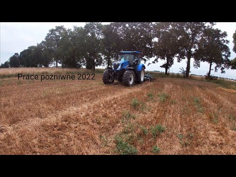 Prace pożniwne 2022 | Talerzowanie&Wapnowanie | ☆RCW 3☆Agrona Powerssed 300☆New Holland T6 125S☆