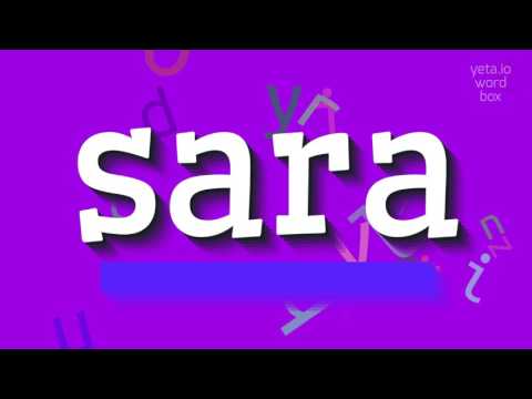 SARA - How to pronounce Sara?