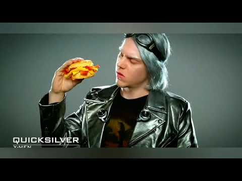 Quicksilver eats a biscuit