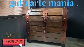 DIY : COMO FAZER BAÚ DE PAPELÃO .