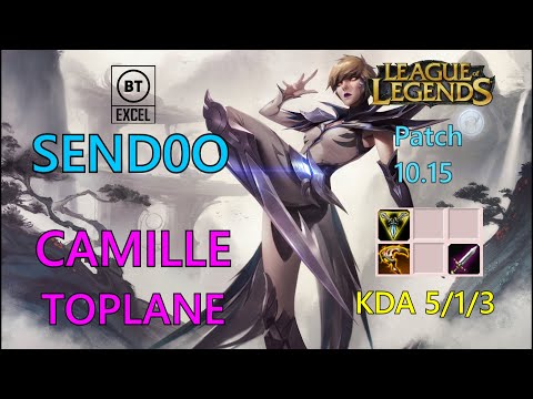 UKLC Top Laner Send0o Camille vs Irelia – EUW 1113LP Challenger Patch 10.15