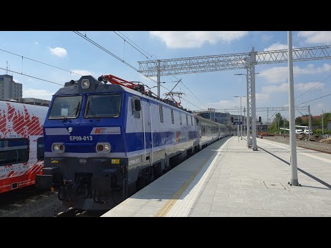 EP09-013 + IC WYSPIAŃSKI z Wrocławia do Przemyśla, wjeżdża na stację Rzeszów Główny 08.05.2020