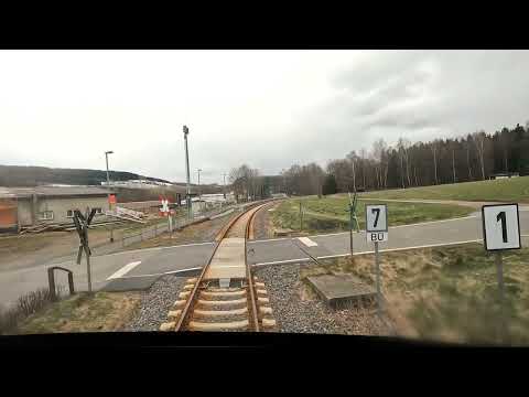 Cab ride on the train in Saxony Germany
