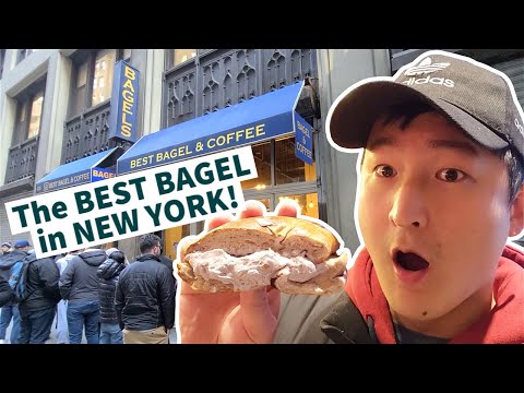 O MELHOR BAGEL e Café de Nova York! Melhor que Ess-A-Bagel