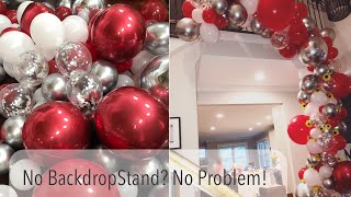 Balloon Garland Tutorial | Hanging with no backdrop Stand