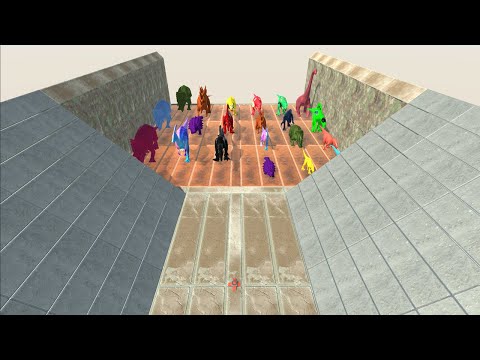 Colors Animals Race Obstacle Small Land Mines - Animal Revolt Battle Simulator