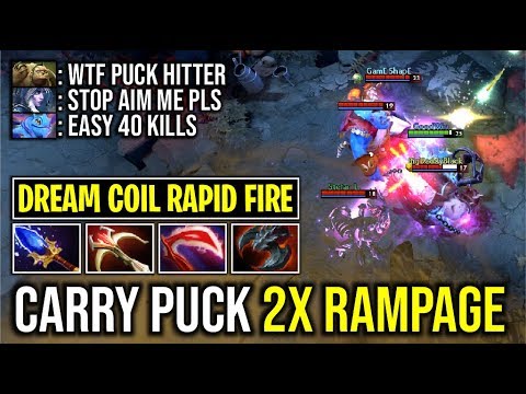 5 MEN DREAM COIL RAMPAGE..!! Dream Coil Rapid Fire Puck Rampage by Goodwin 7.22c | Dota 2