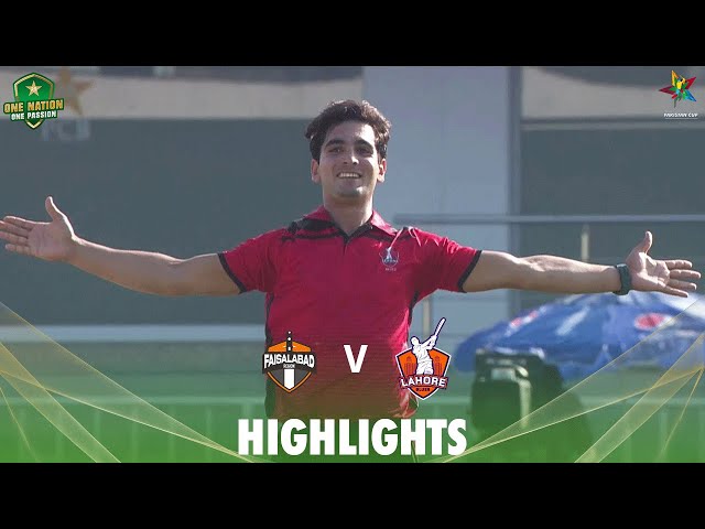 Full Highlights | Faisalabad vs Lahore Blues | Match 7 | Pakistan Cup 2023/24 | PCB | M1V1A