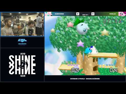 Shine 2019 - Darkhorse (Jigglypuff, Falcon) Vs. Domlax (Kirby) Super Smash Bros. Division 2