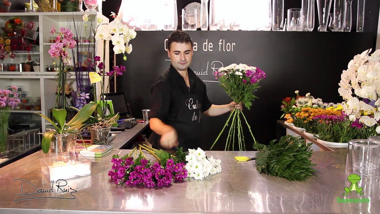 How to make a spiral flower bouquet