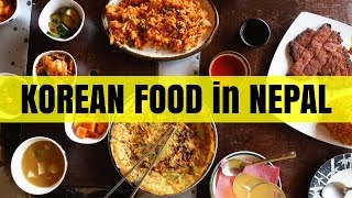 Korean Food in Nepal at a Korean Restaurant in Pokhara