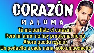 Maluma - Corazón (Letra)