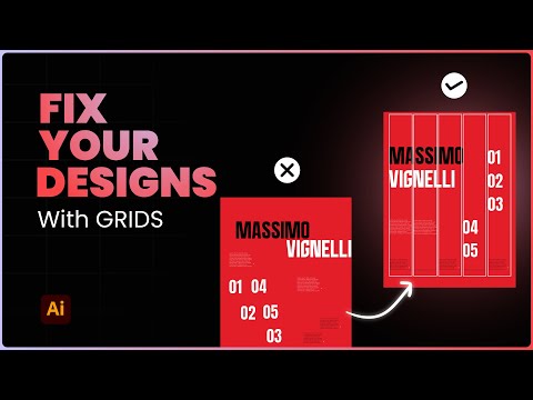 How to create GRIDS in Adobe Illustrator | easy tutorial #gridsystem #graphicdesigning