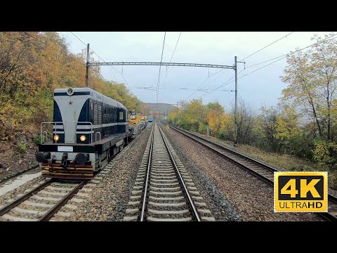 Train Driver's view / Pohled strojvedoucího na trať PRAHA MASARYKOVO n. - NYMBURK
