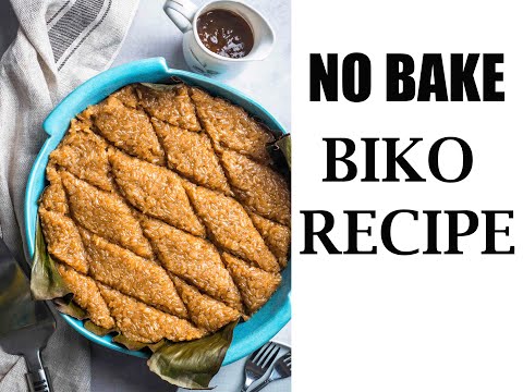 No Bake Biko with Latik Sauce–simple to make and made with only 5 ingredients!