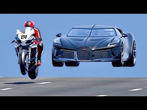 Bugatti La Voiture Noire vs Suzuki GSX-R 1000 - Drag Race 20 KM