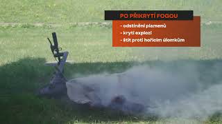 Hasební deka Foga, ukázka hašení elektrokoloběžky