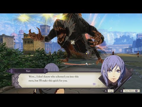 Fire Emblem: Three Houses - Yuri & Constance Vs Demonic Beast Unique Dialogue