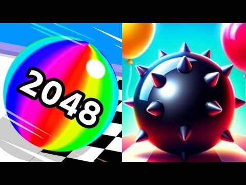 2048 | Puff Up Balloons (brain teaser puzzle games) vs Ball Run 2048 gameplay walkthrough 😎 👌 👍
