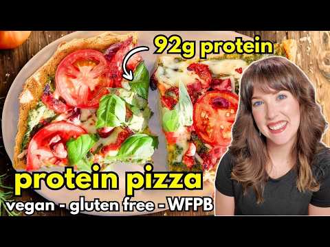This PROTEIN PIZZA has 92g protein?! ๐ (vegan recipe)