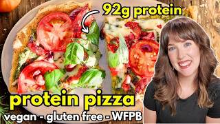 This PROTEIN PIZZA has 92g protein?! 🍕 (vegan recipe)