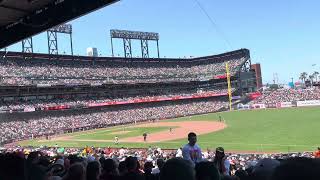 View of Oracle Park from Section 103: 40,051 fans showed up!