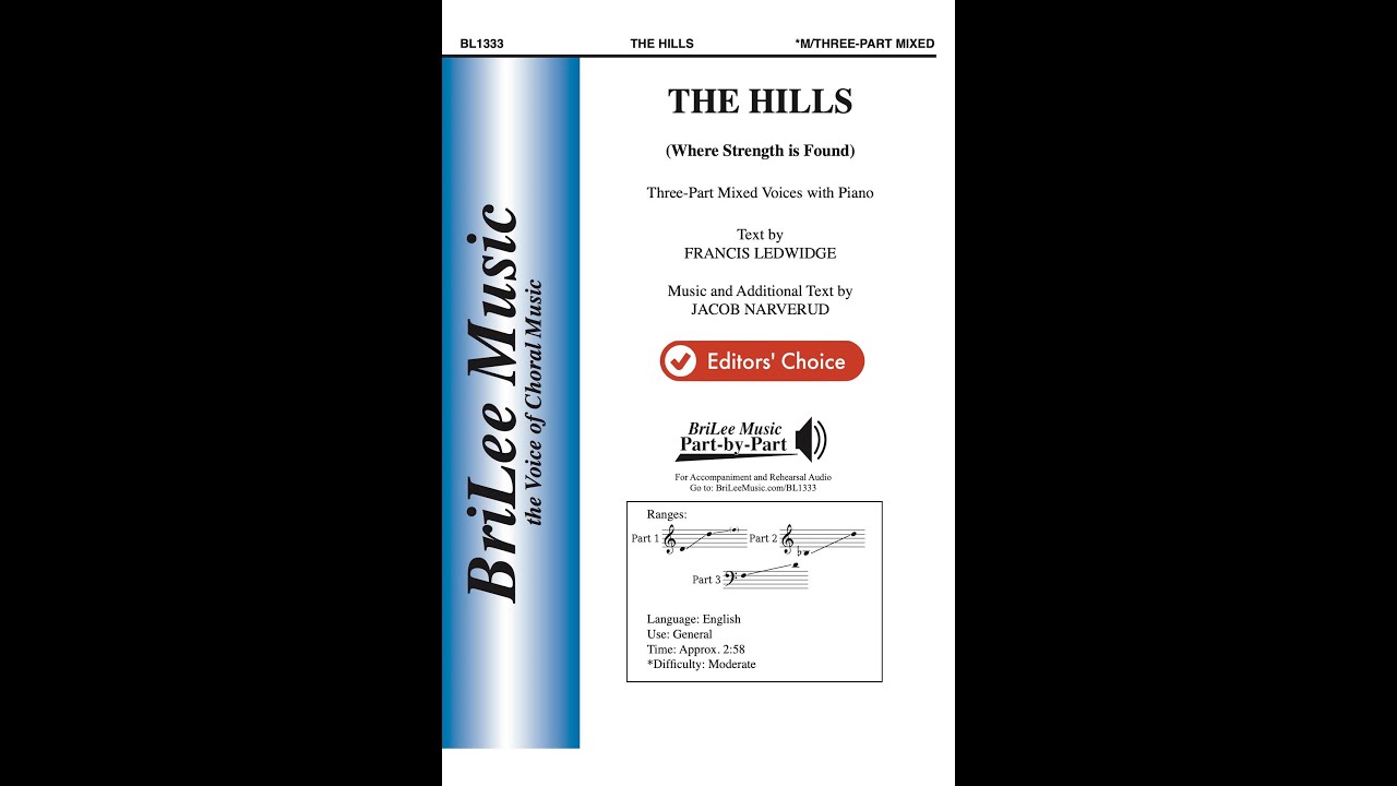 The Hills by Jacob Narverud (SAB/3-Part Mixed Choir with Piano)