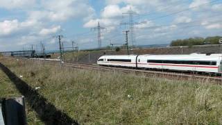 preview picture of video 'Doppel-ICE3 Durchfahrt Bahnhof Limburg-Sued'