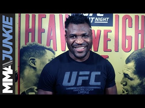Video: Francis Ngannou full UFC on ESPN 1 open workout media scrum
