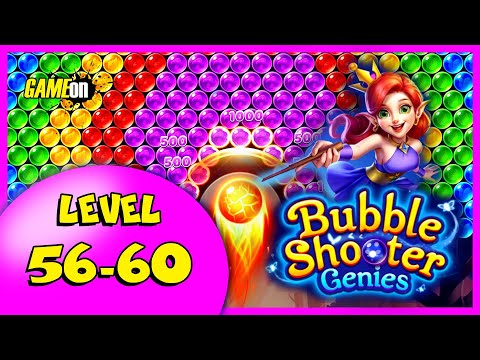 Bubble shooter Genies Gameplay | Levels 56-60