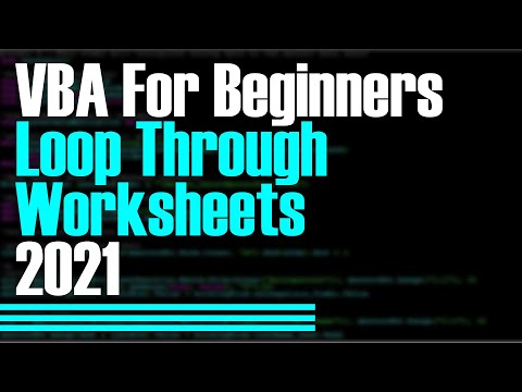 Loop Through Multiple Worksheets using VBA
