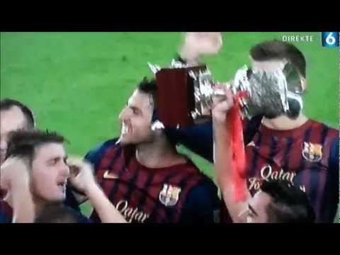 FCB - RMD SUPERCOPA 2011: MESSI FINAL MATCH GOAL & CUP CELEBRATION