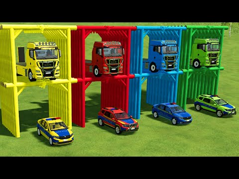 TRANSPORTING FULL COLORED DACIA DUSTER & LOGAN CARS WITH MAN TRUCKS ! Farming Simulator 22