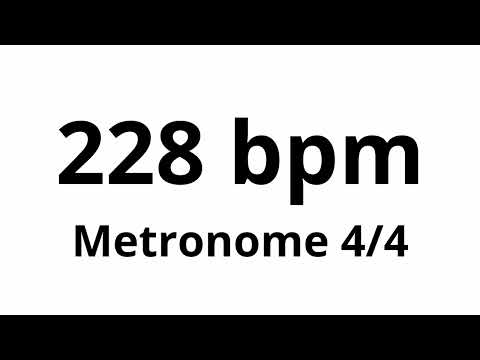 228 bpm tempo ' metronome ' 4/4
