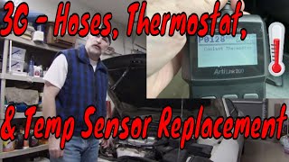 P0128: How to replace radiator hoses, thermostat, and temperature sensor on a 3G Eclipse.