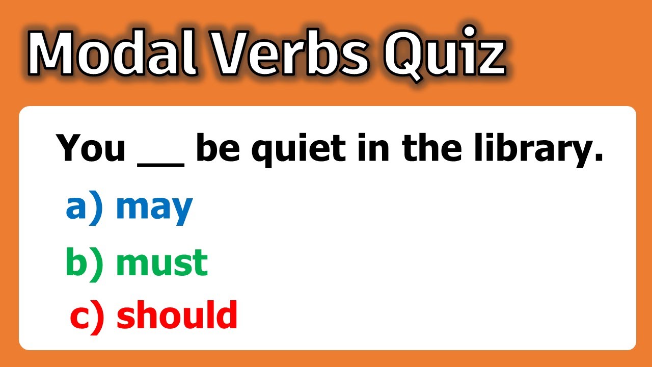 Modal Verbs Test | Grammar Test | 10 English Quiz