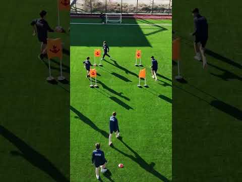 Dynamic Passing Drill with Mini Goal #soccer #football #training #shorts