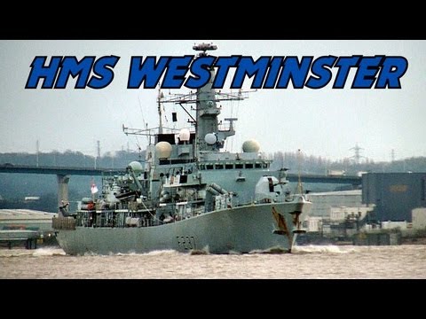 HMS Westminster. River Thames