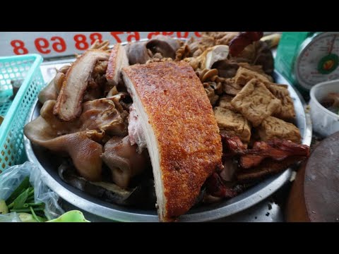 Yummy Yummy Braised Pork Organ Street Food @Stung Mean Chey - Couple Selling PAKLOV on The Street