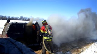 preview picture of video 'Helmet Cam: Vehicle Fire (Thorn Rd.)'