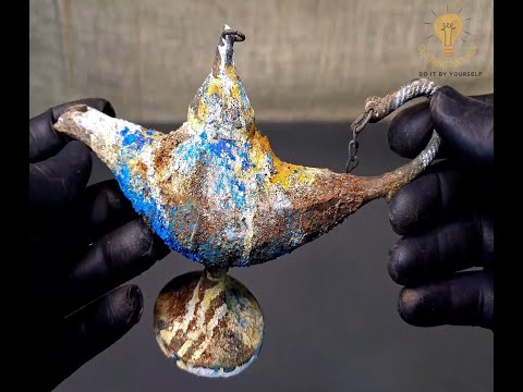 Extremely Rusty Magically Beautiful Aladdin's lamp #restoration #welding #asmr