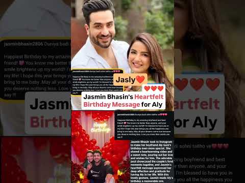 Jasmin bhasin birthday wish for aly goni #news#jasminbhasin#alygoni#love#biggboss#bday#jasly#jasmin