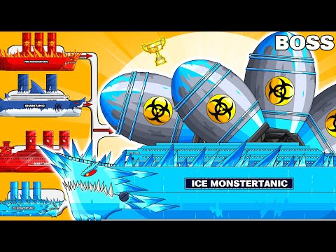 The ultimate battle of MONSTERTANIC ICE VS MEGA BOSS