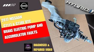 C1111 & C118E BRAKING SYSTEM FAULTS ON A 2017 NISSAN XTRAIL T32 HYBRID. DIAGNOSED AND REPAIRED VIDEO