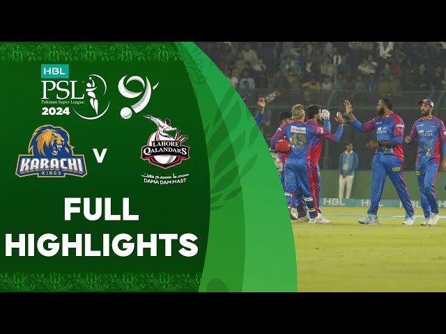 Full Highlights | Karachi Kings vs Lahore Qalandars | Match 26 | HBL PSL 9 | M1Z2U